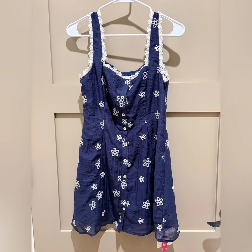 Cider Square Neck Floral Mini Dress - Picture 2 of 4